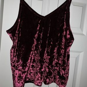 VS Pink Crushed Velvet tank